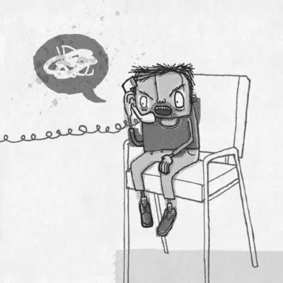 Illustration 2 of 2 • Complaining Man illustration