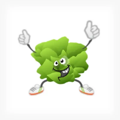 Illustration 2 of 2 • Lenny the Lettuce Character illustration