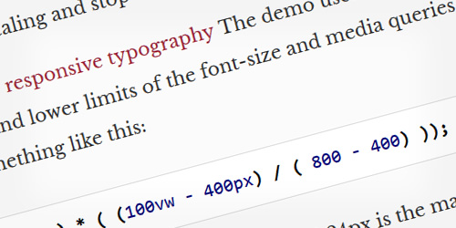 Precise control over responsive typography