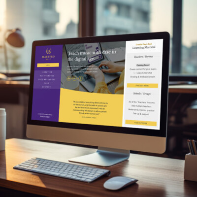 Web Design 1 of 3 • Maestro Muse website