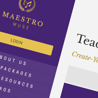 Web Design 2 of 3 • Maestro Muse website