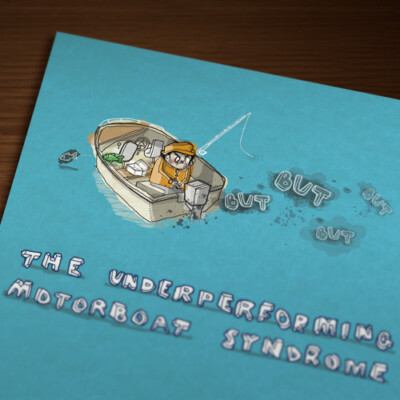 Illustration 1 of 2 • Underperforming Motorboat Syndrome illustration
