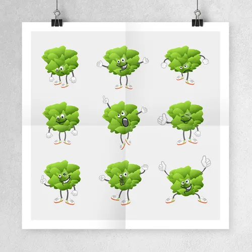 Illustration 1 of 2 • Lenny the Lettuce Character illustration