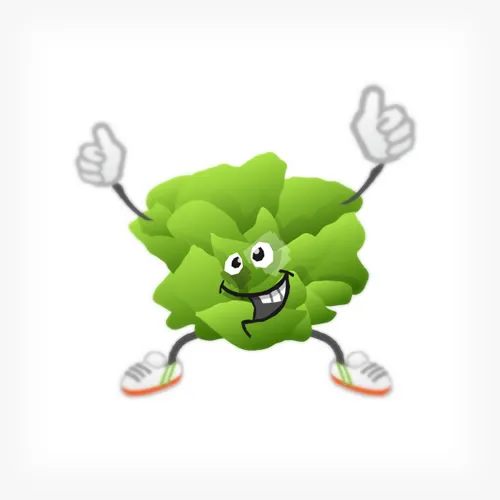 Illustration 2 of 2 • Lenny the Lettuce Character illustration
