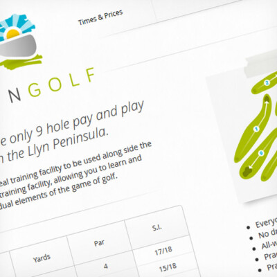 Web Design 2 of 3 • Pen y Berth and Llyn Golf website