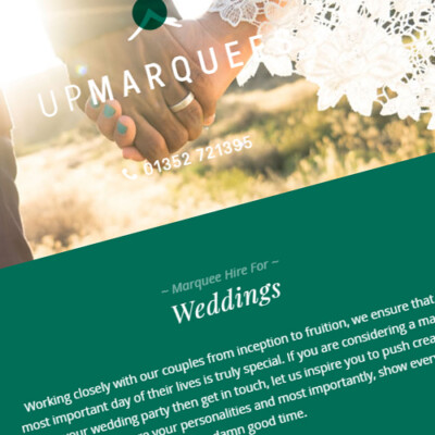 Web Design 2 of 3 • Up Marquees website