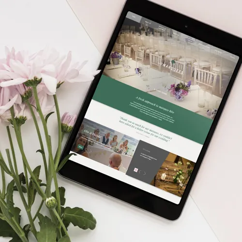 Web Design 1 of 3 • Up Marquees website