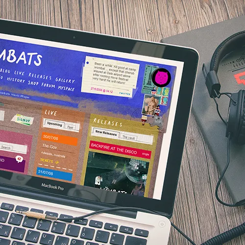 Web Design 1 of 3 • The Wombats website