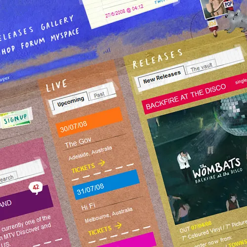 Web Design 2 of 3 • The Wombats website